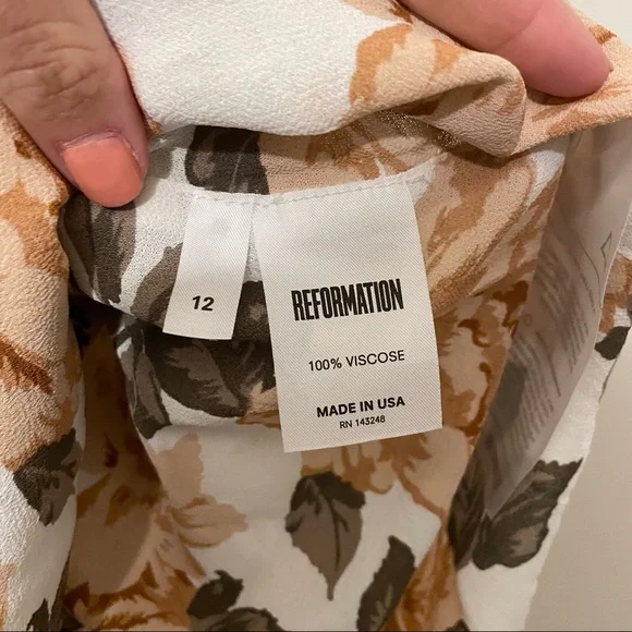 Reformation Jenna Dress in Rosette - Picture 7 of 8